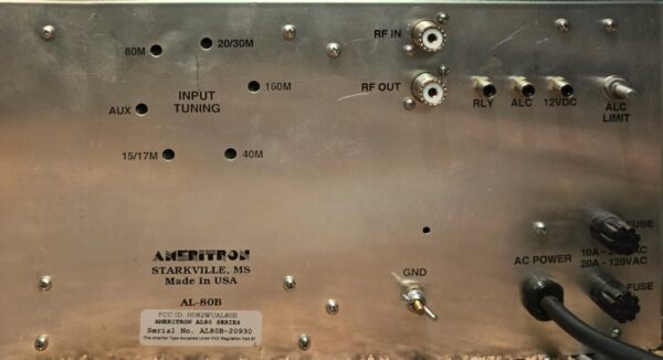 Ameritron AL-80BX 1200W HF Amplifier – Extremly Clean, MARS Mod, Low Hours - Image 4